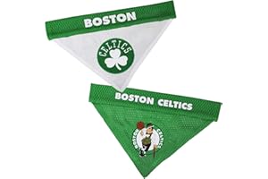 Pets First NBA Dog Bandana - Boston Celtics Reversible Pet Bandana. 2 Sided Home & Away Sports Bandana with a PREMIUM Embroidery TEAM Logo, Small/Medium