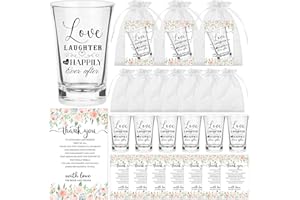 LIUBUJINGYING 36 Sets Wedding Shot Glasses Wedding Favors for Guest Love Laughter and Happily Ever After Acrylic Clear Shot G