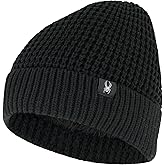 Spyder Womens Waffle Knit Ribbed Cuff Beanie
