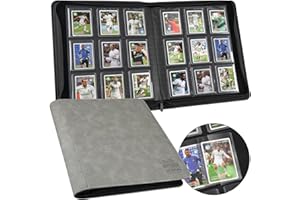 ARKEILIY Toploader Binder with 9-Pocket Pages, Holds 288 "3×4" Rigid Toploader Hard Cases, Card Holder for Collectible Cards or Sports Cards, Durable Sleeves for Storage & Display (Gray)