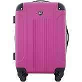 Travelers Club Chicago Hardside Expandable Spinner Luggage, Fuchsia, 22" Carry-On