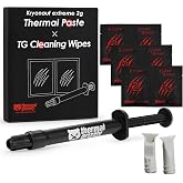 Thermal Grizzly Kryonaut Extreme - 2 Gram - Extremely High Performance Thermal Paste with 12 Cleaning Wipes 6 Wet &amp; 6 Dry- for Maximum Thermal Conductivity While Overclocking CPU/GPU/PS4/PS5/Xbox