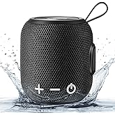 Sanag Small Portable Wireless Bluetooth Speakers, Dual Pairing Bluetooth 5.0, 360° Stereo Sound & Bass 24H Playtime IP67 Wate