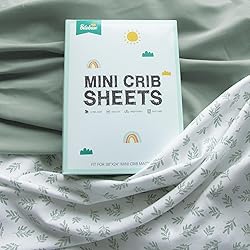 Mini Crib Sheets 4 Pack for Baby Boys