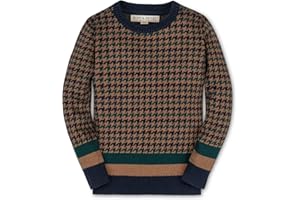 Hope & Henry Boys' Long Sleeve Crew Neck Pullover Sweater