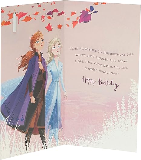 Afie 17 6027 Carte Joyeux Anniversaire Qui Brille Pour Une Fille Avec Enveloppe Reine Elsa Princesse Anna Darendelle Bonhomme De Neige Olaf Fournitures De Bureau Papeterie Estiloss Com