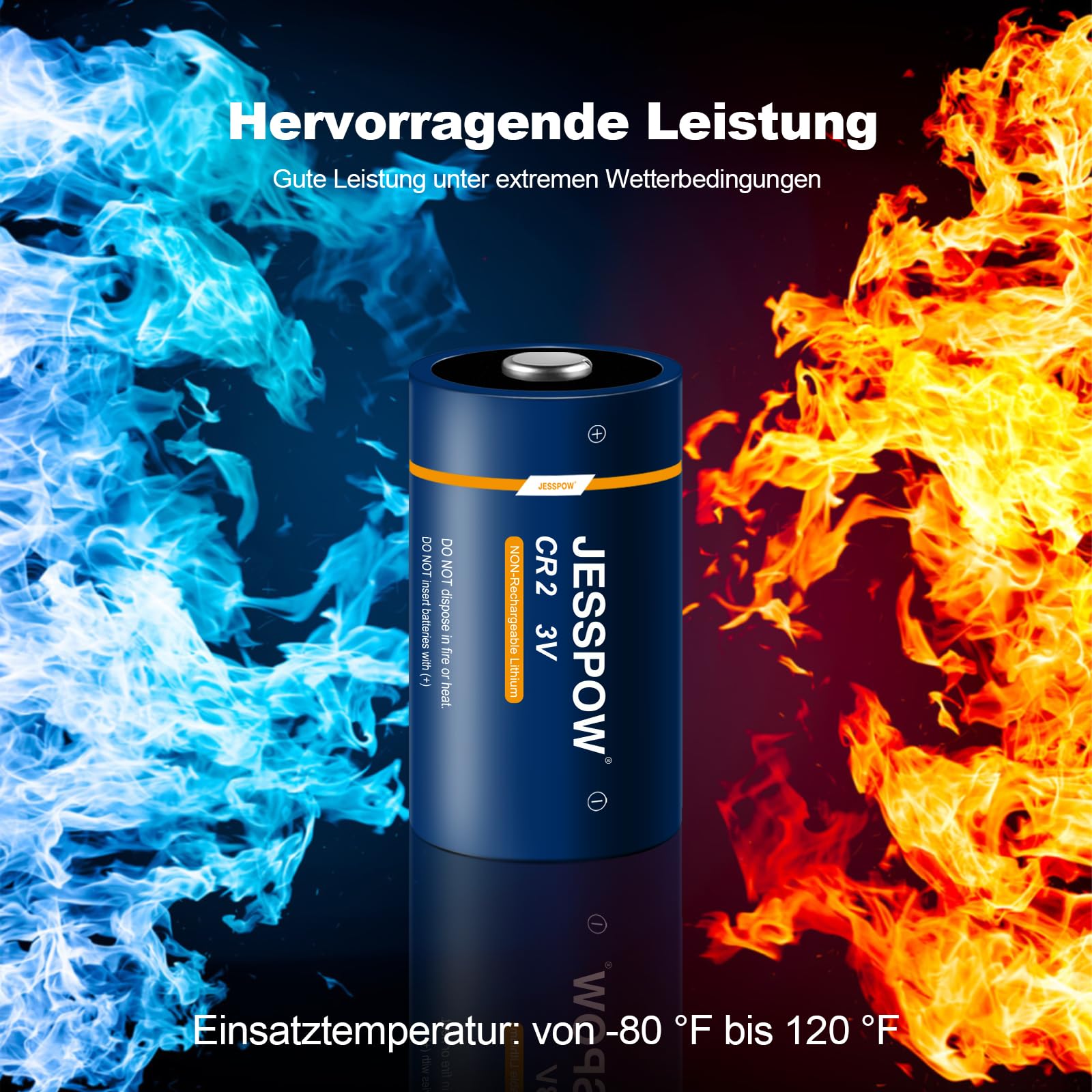 CR2 Batterie 4 Stück, Batterien CR2 Lithium 3V für Golf-Entfernungsmesser, Sensoren, elektronische Schlösser, Blitzlicht, Taschenlampe (Nicht wiederaufladbar) 3