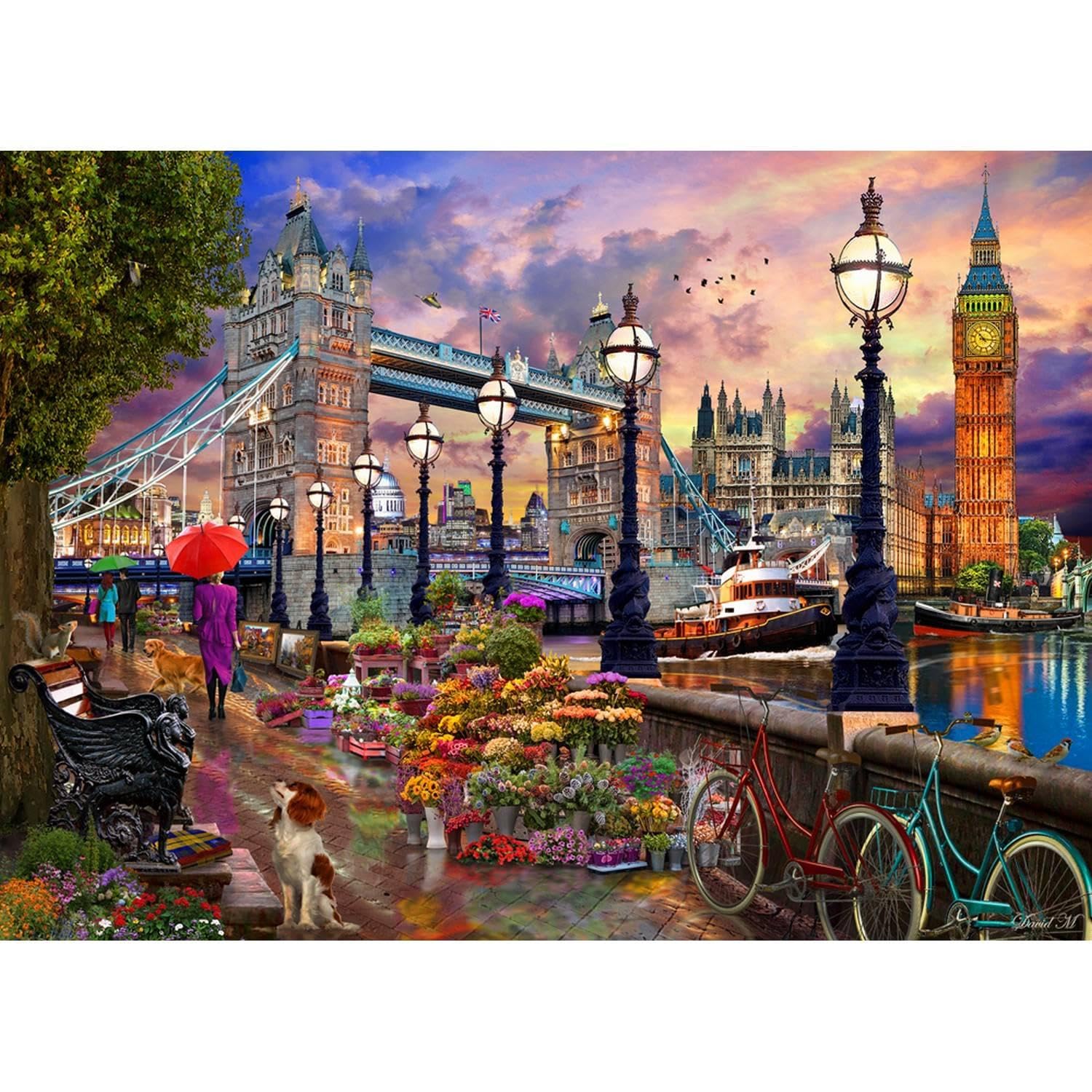 Vermont Christmas Company London Promenade Jigsaw Puzzle 1000 Piece