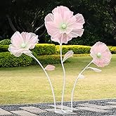 YOFNIRG Wedding Decorations for Reception,5.6 Ft Big Artificial Silk Flowers,Giant Flowers for Decoration,Party Banquet Decor,Home Decor,Photographic Props,Shop Window Display（Green and Pink）