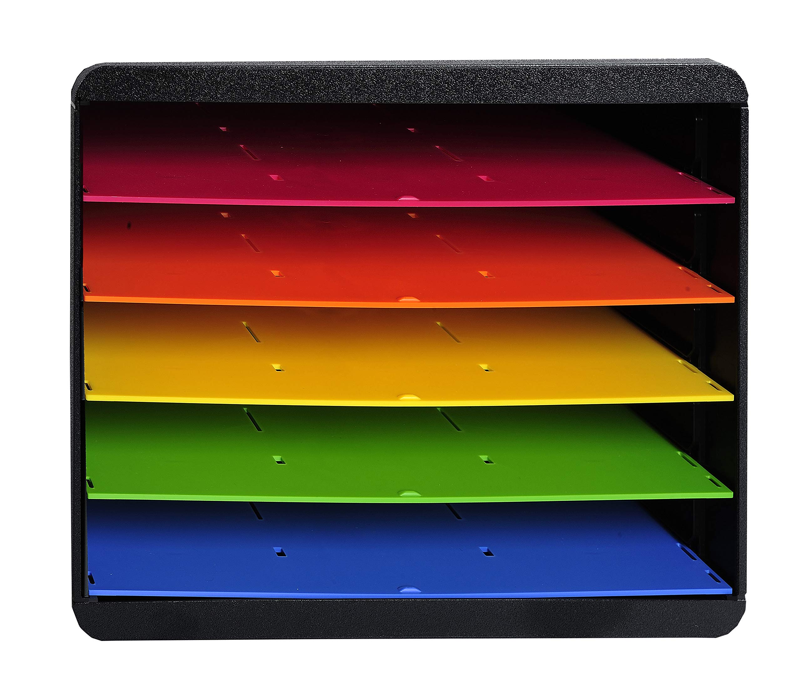 Exacompta - Ref 305798D - Iderama Collection - Sorter Horizon 5 Sections - 270 x 355 x 271mm in Size, Suitable for Landscape A4+ Documents - Black / Harlequin