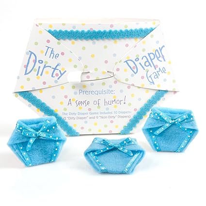Amazon Com The Dirty Diaper Game Baby Shower Game Blue 10 Amazon Com The Dirty Diaper Game Baby Shower Game Blue 10