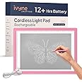 iVyne Rechargeable A4 Light Pad for Tracing & Weeding - LED Light Board for Weeding Vinyl - for Cricut Vinyl Weeding Tools - Ultra-Thin & Portable - Perfect for Artists & Crafters - Pink