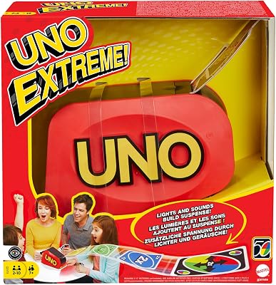 UNO Extreme Gioco con Lanciacarte, 7+ Anni, 2-10 Giocatori