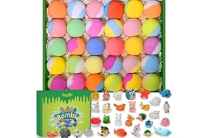 EXCALLA Bath Bombs for Kids with Toys Inside for Girls Boys - 30 Pack Bath Bombs Gift Set with Surprise, Kids Safe Bubble Bath Fizzy Balls Halloween Christmas Birthday Gift Kit