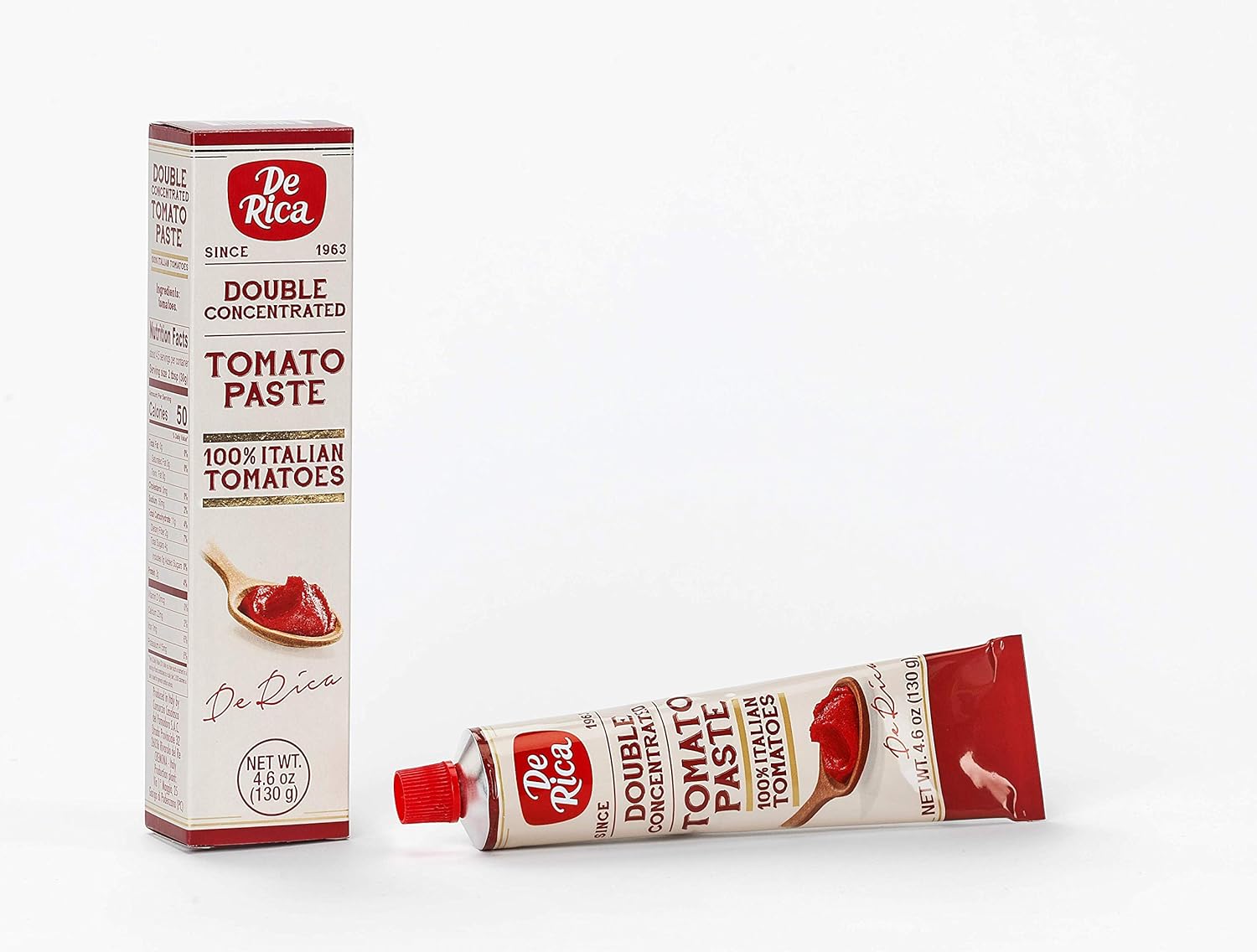 De Rica Premium | 100% Italian Sourced | Double Concentrated Tomato Paste | 12 Pack (4.6 Oz)