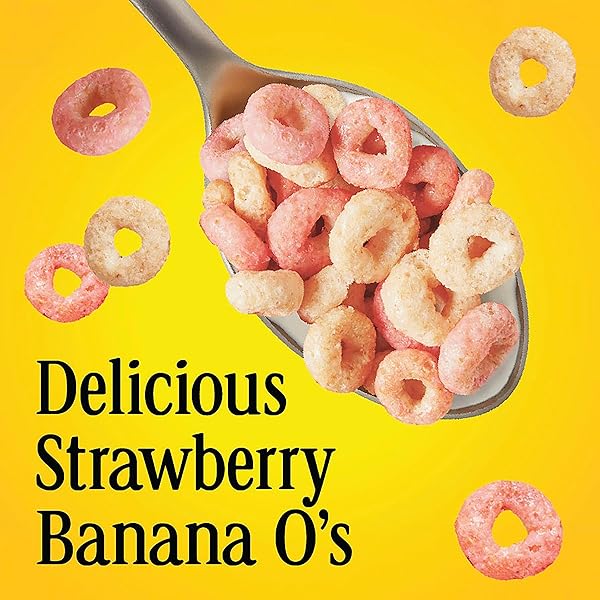 STRAWBERRY BANANA CHEERIOS, HEART HEALTHY GLUTEN FREE BREAKFAST CEREAL, MADE WITH WHOLE GRAIN OATS, 11.2 OZ