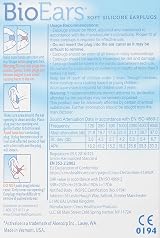BioEars Soft Silicone Earplugs with ACTIValoe 6 Pairs Carrying Case NR 22dB view 3