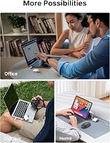 JSAUX 4-in-1 USB C Card Reader with USB 3.0 & Charging Port White view 4