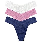 hanky panky - Eco RX Original Rise Thongs for Women | Cotton Underwear, Sustainable Tencel Material | One Size 4-14 | 3 pack
