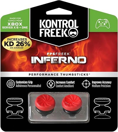 KontrolFreek Inferno FPS Freek for Xbox One Series X 2 High-Rise Red