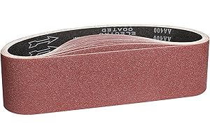 POTUINOM 15 Pack Sanding Belts, 4 x 36 Inch Belt Sander Belts 3 Each of 80/120/150/240/400 Assorted Grits for Belt Sander, Sa
