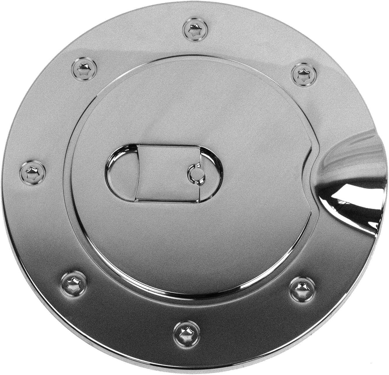 Restyling Factory Black Chrome Fuel Gas Door Cover for 07-13 Chevy Chevrolet Silverado 1500/07-14 Silverado 2500/3500 / 07-13 GMC Sierra 1500/07/14 Sierra 2500/3500