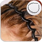 WLLHYF 3 Pcs Sharks Tooth Hair Comb Non-Slip Headband Wavy Teeth Black view 6