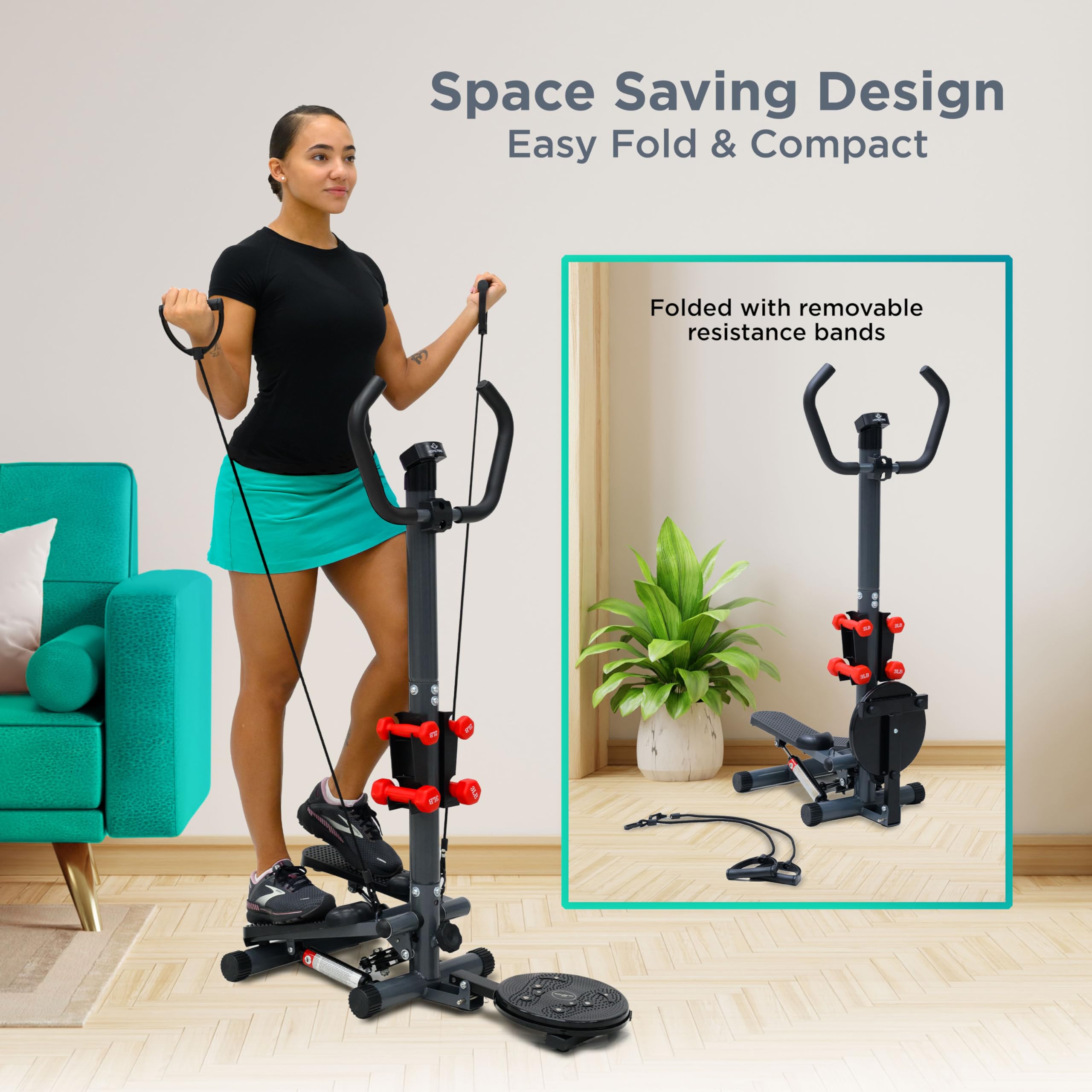 Multi-Function Mini Stepper 300+ lb capacity - Exercise Stepper Machine ...