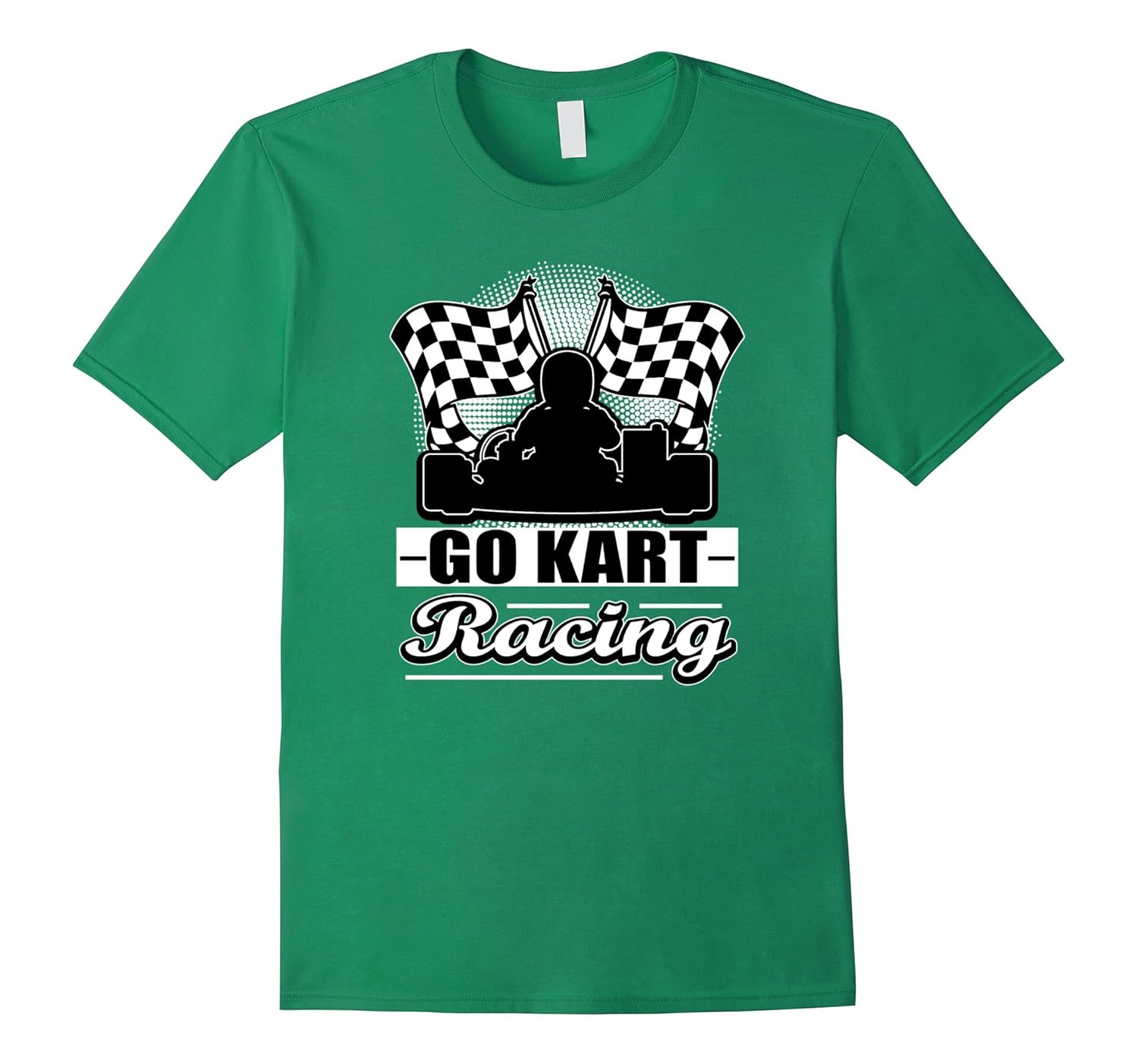 Go Kart Racing Funny White Silhouette TShirtTShirt Managatee