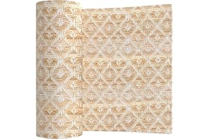 Cane Webbing Roll Natural Rattan Sheet, Pre-Woven Wicker Material Closed Mesh Cane Net, Rattan Fabric Roll for Rattan Dresser