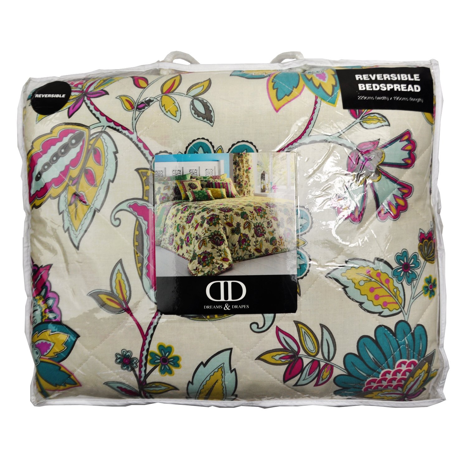 Dreams & Drapes - Marinelli - Easy Care Bedspread - 229cm X 195cm | Teal