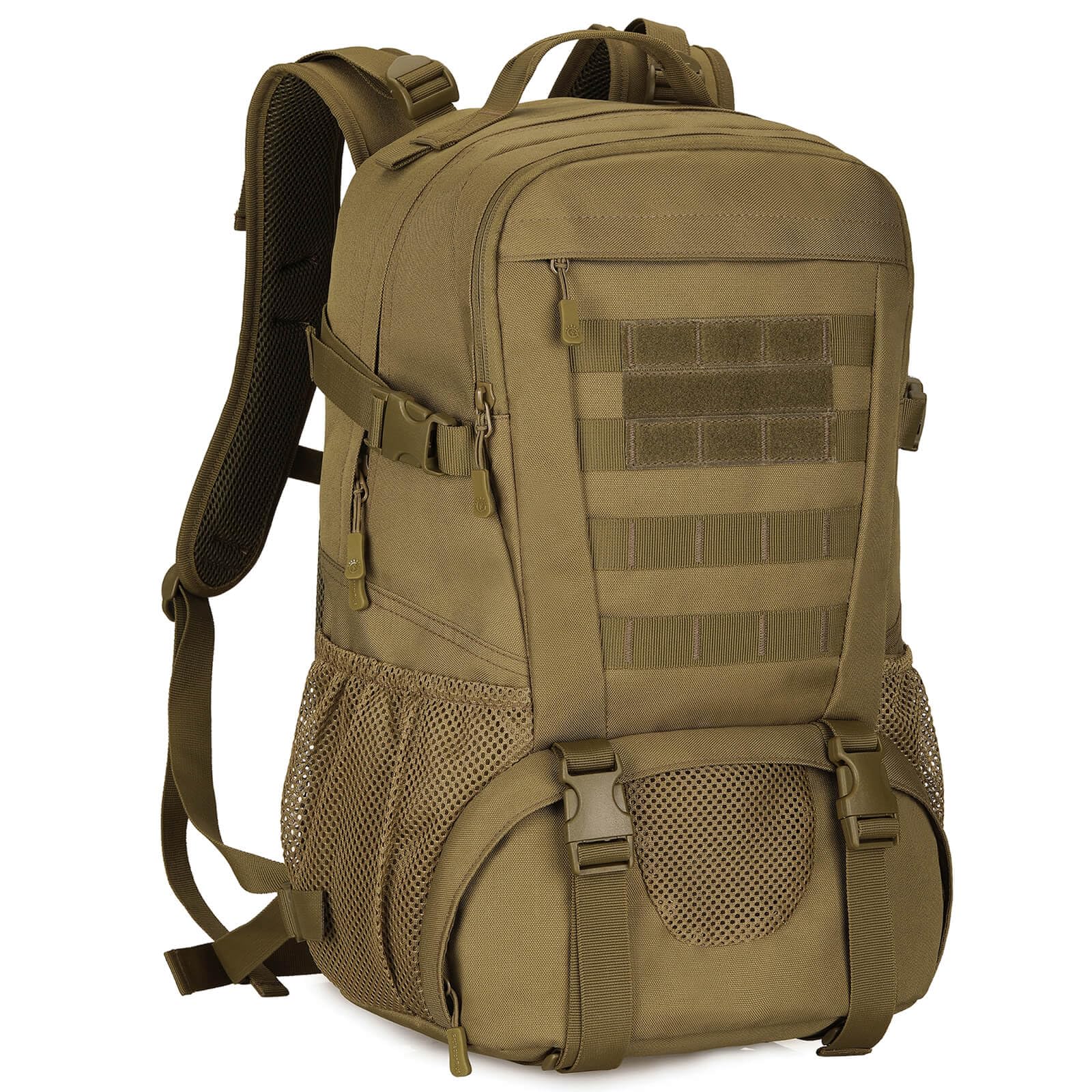 YuanWen Tactical Backpack 40L Hiking Backpack Military Rucksack Motorcycle Backpacks Molle Army Daypack Bag for Men Women Travelling Cycling Camping Trekking Hunting Fishing Green