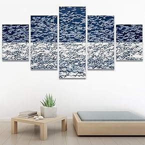 SIGNWIN 5 Panel Canvas Wall Art Birds Butterfly...