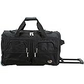 Rockland Rolling Duffel Bag, Black, 22"