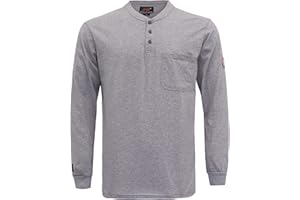 KONRECO FR Shirts for Summer Flame Resistant Shirt 5.5oz Light Weight&7oz CAT2 Henley Shirts