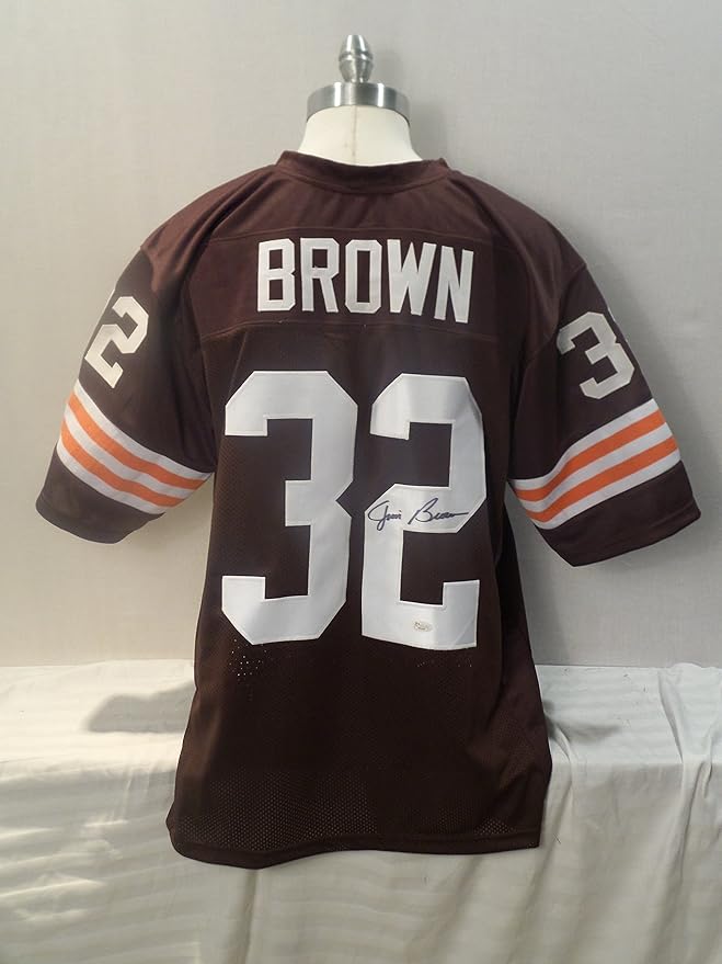 Jim Brown Signed Cleveland Browns Autographed Brown Novelty Custom