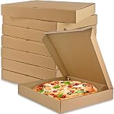 KEEPARTY 8PCS 16x16&times;2 Inch Pizza Boxes Kraft Corrugated Pizza Boxes Disposable Personal Storage Box for Parties Weddings Takeout and Celebrations
