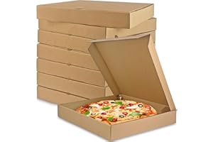 KEEPARTY 8 PCS 16x16x2 Inch Pizza Boxes Corrugated Box For Pizzas