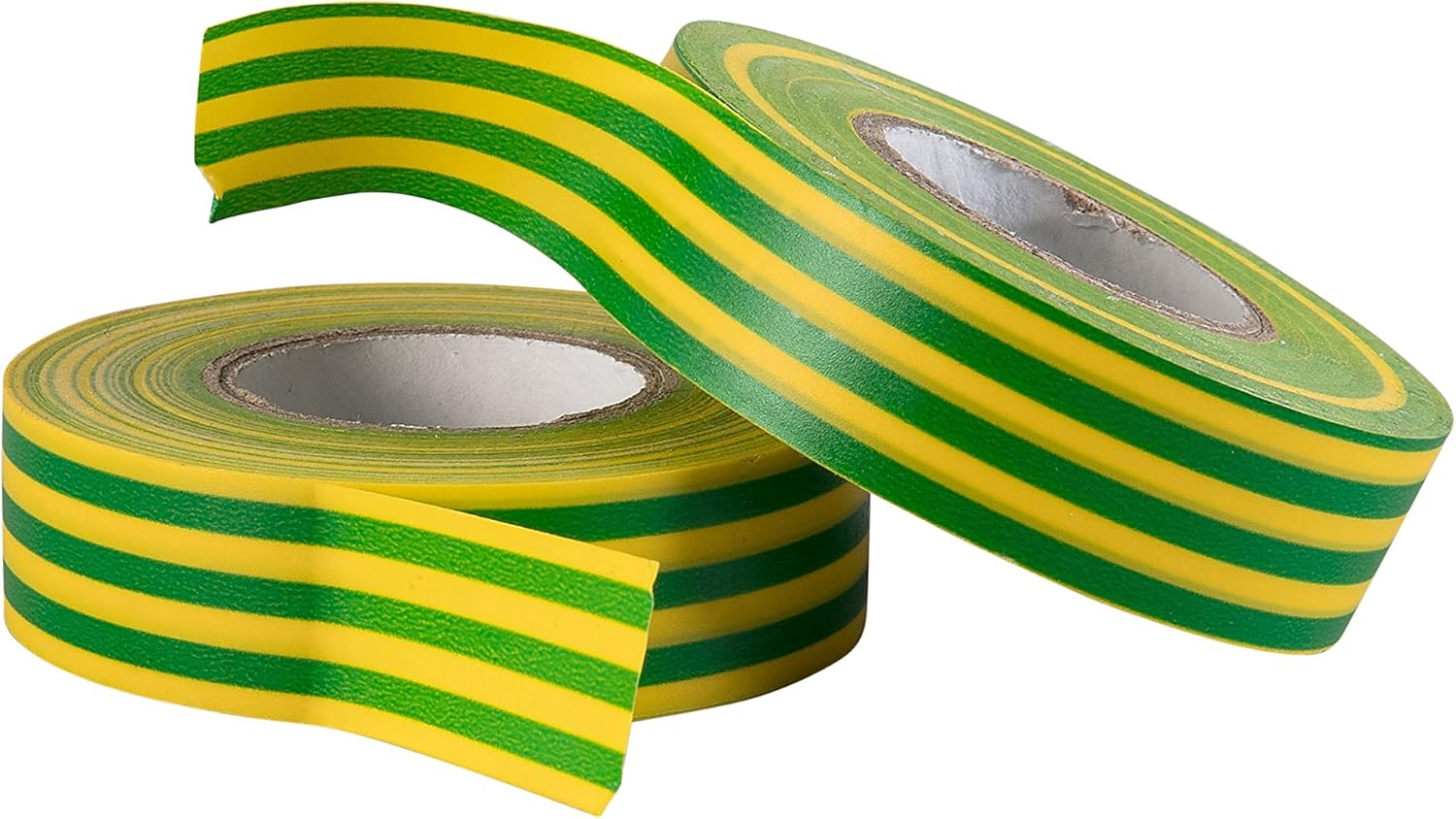 Gocableties Green/Yellow (Earth) PVC Electrical Insulation Tape 20m x