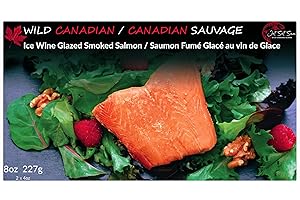 Wild Caught Canadian Pacific Ice Wine Smoked Salmon Filet Gift All Natural From Vancouver BC