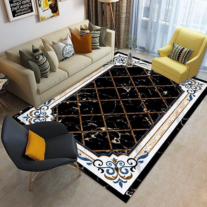 Floor mats 180x200cm soft living room Modern rug nonslip Polyester