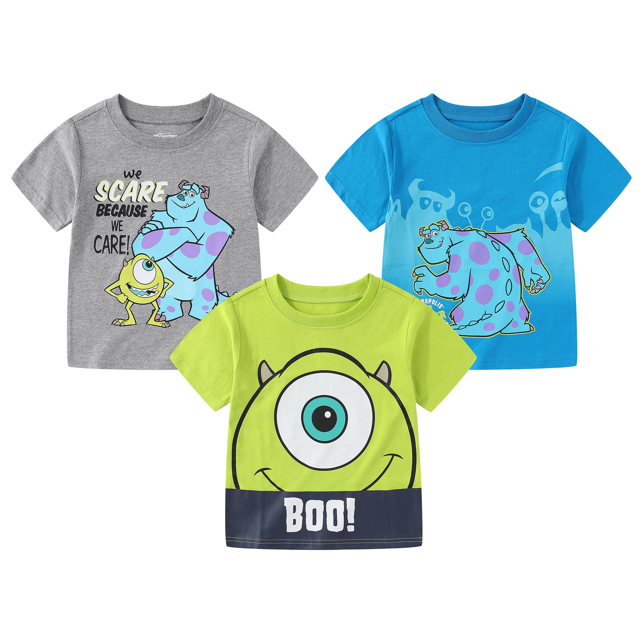 Photo 1 of **Only One** Disney Monsters Inc. Boys 3 Pack Short Sleeve T-Shirt for Toddlers