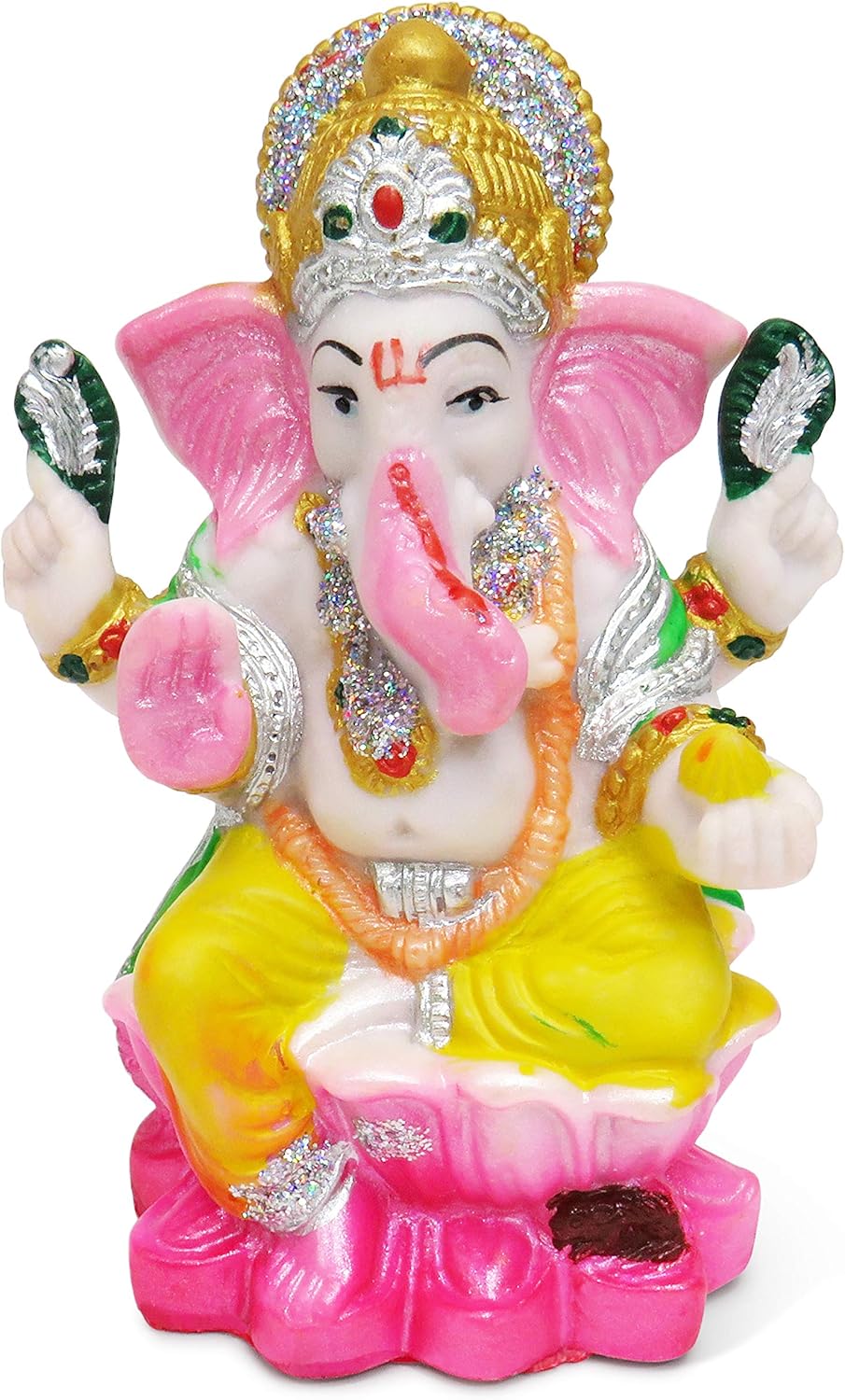 Purity Statue de Ganesh en résine Dieu Hindou Ganesh Sculpture Idole