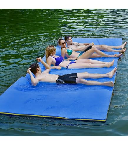 Inflatable Floating Dock Platform Mat – 15x6, 8x6, 10x8, 6x5 FT Sizes Available