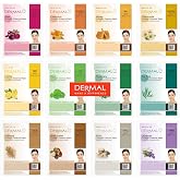 DERMAL 12 Combo Pack Collagen Essence Korean Face Mask, Hydrating &amp; Soothing, Unisex Skin Treatment Mask