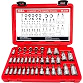 GENIUS TOOLS 44 Piece 1/4" Dr. Metric &amp; SAE Deep Hand Socket Set with Ratchet and Extensions GS-244MS