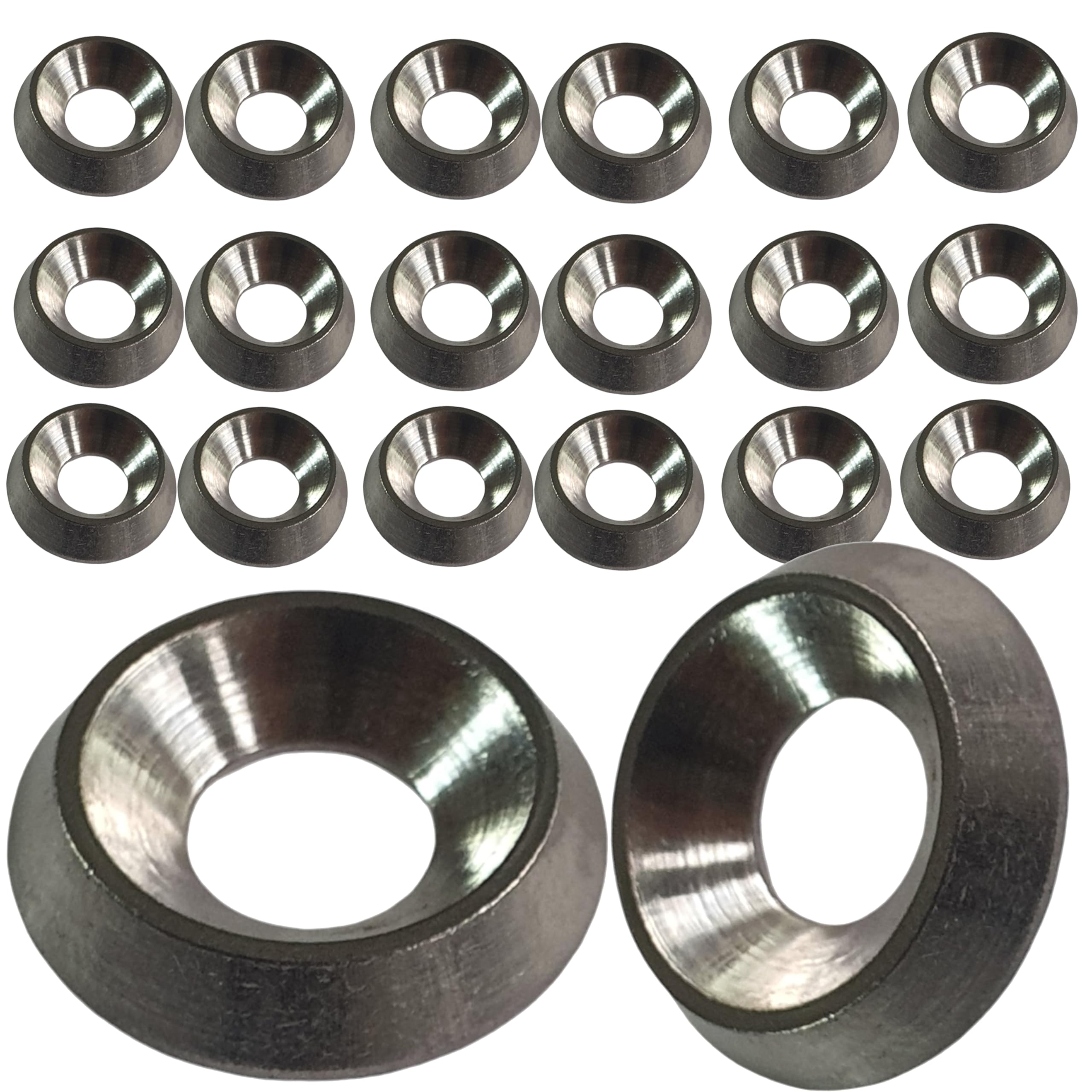 M5 Countersunk Solid Metal Finishing Cup Washer A4 Marine Grade Stainless Steel Finishing Washers (Pack of 20)