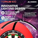 Mission Darts Torus 100 Tor100 LED Folding Dartboard Light Black view 7