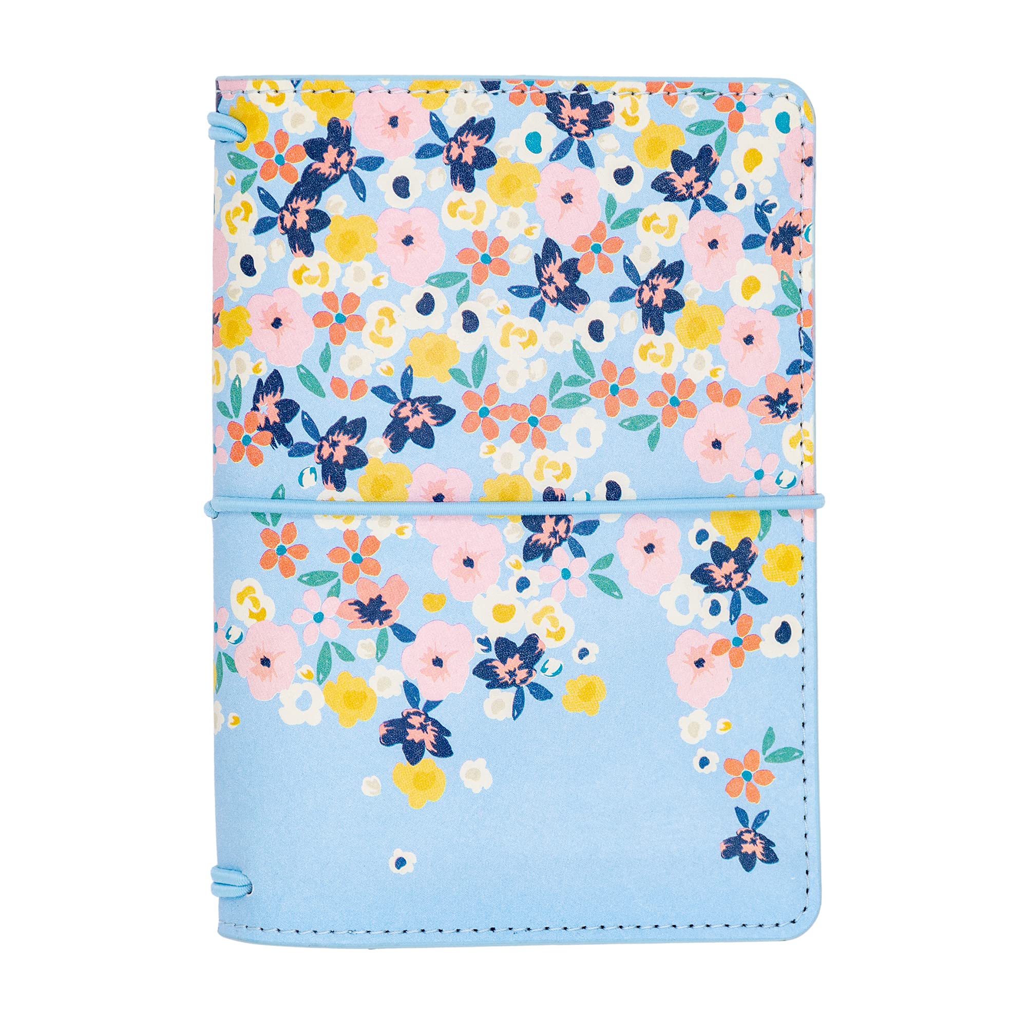 Pukka Pad, Carpe Diem A6 Notebook Cover and Passport Holder - 13 x 11 cm – Features 4 Elastic Note Pad Holders, 2 Inside Pockets, Business Card Slot, and Pen Holder - Ditsy Floral