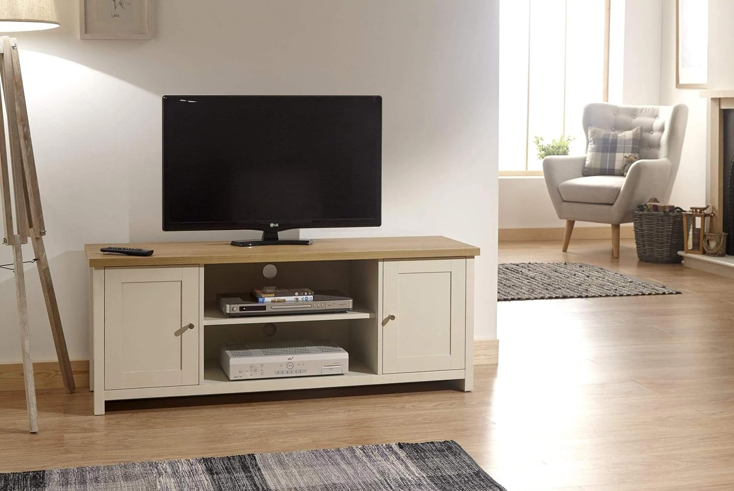 Lancaster Grey & Oak Coloured Occasional Range Tables Sideboard Tv